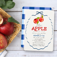 Fête de Bébé Garçon Ruban Bleu Pomme de Nos Yeux