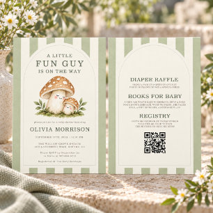 Invitation Fête de bébé garçon tout-en-un pour un petit gars