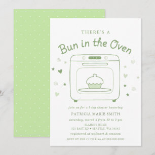 Invitation Fête de bébé genre neutre Bun dans le four