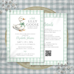 Invitation Fête de Bébé Genre Neutre Canard Fou Tout En Un