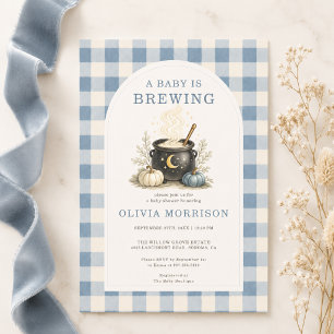 Invitation Fête de bébé : Halloween Blue Baby Shower