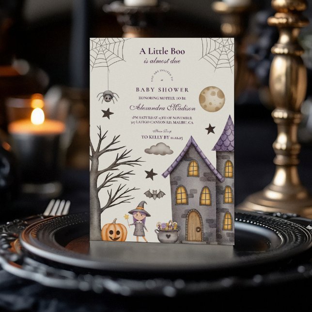 Invitation Fête de bébé Halloween fantaisiste (Créateur téléchargé)