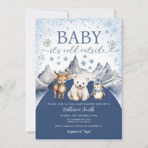 Invitation Fête de bébé hivernale arctique Bébé Il fait froid