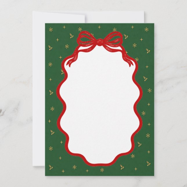 Invitation Fête de bébé joyeux petit Noël Ourson (Devant)