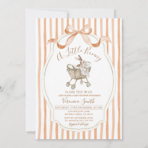Invitation Fête de bébé lapin de printemps de Pâques neutre e