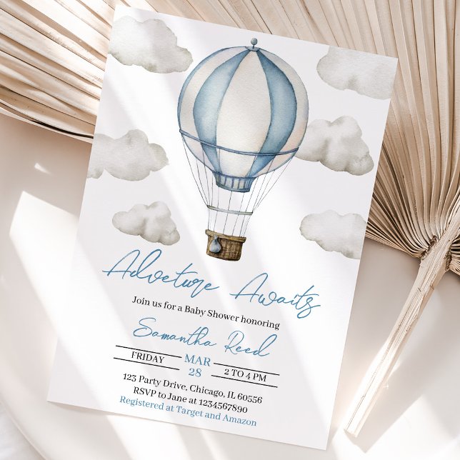 Invitation Fête de Bébé "L'Aventure Attend" (Créateur téléchargé)