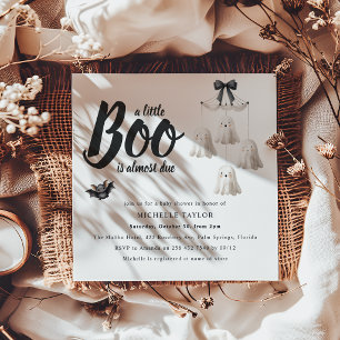 Invitation Fête de Bébé Little Boo Presque à Terme pour Hallo