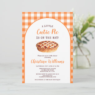 Invitation Fête de bébé Little Cutie Pie Tarte à la citrouill