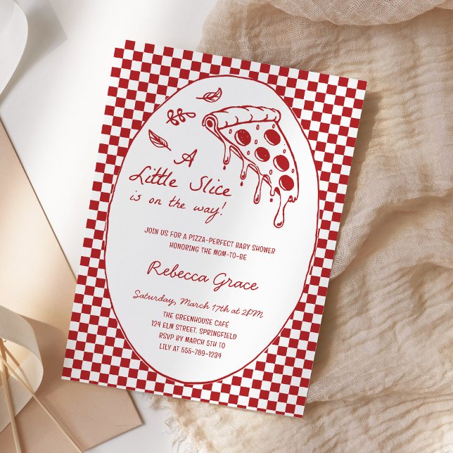 Invitation Fête de Bébé Livraison Spéciale de Pizza (Créateur téléchargé)
