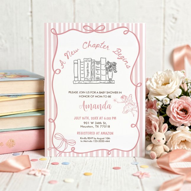 Invitation Fête de bébé livre de contes  (Créateur téléchargé)
