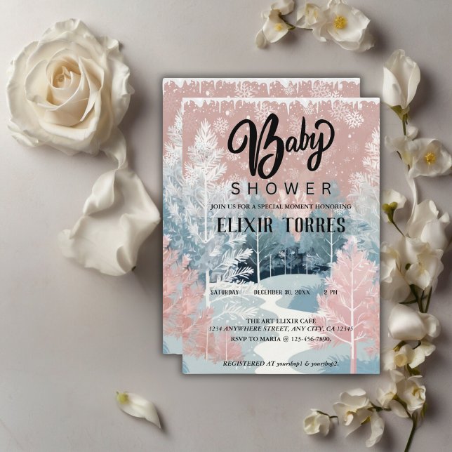 Invitation Fête de Bébé Moderne à l'Aquarelle sur le Thème de (Créateur téléchargé)