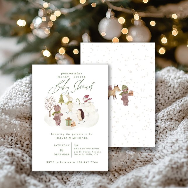 Invitation Fête de bébé Noël Merveilleux Petit Noël (Créateur téléchargé)