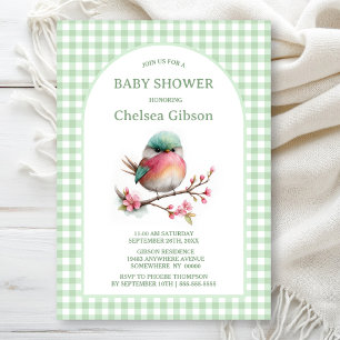 Invitation Fête de Bébé Oiseau Coloré