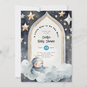 Invitation Fête de bébé ou 1er ANNIVERSAIRE petite étoile sc