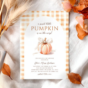 Invitation Fête de Bébé Petite Citrouille d'Automne Genre Neu