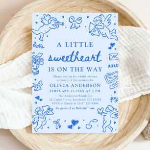 Invitation Fête de bébé petite douceur de la Saint-Valentin d