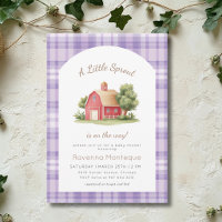 Fête de Bébé Petite Pousse Grenier Rouge Gingham V