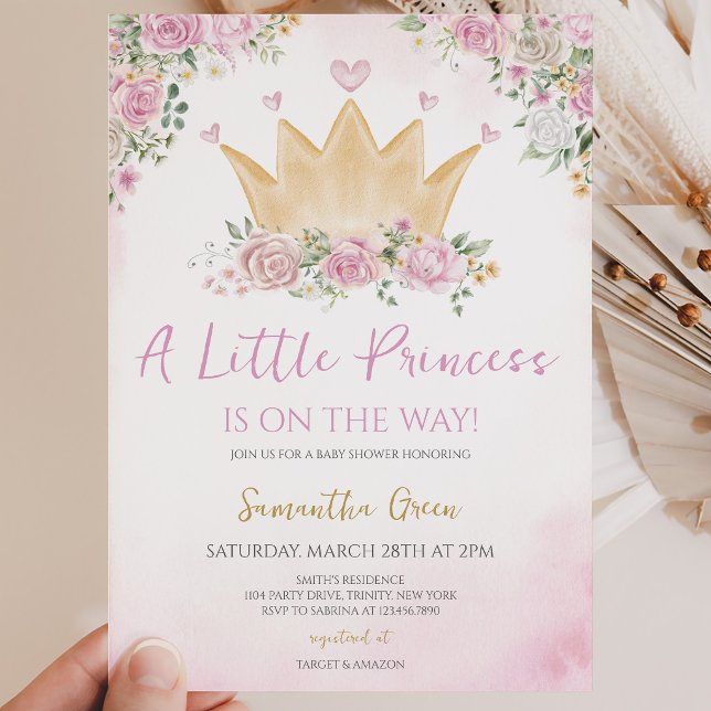 Invitation Fête de Bébé Petite Princesse (Créateur téléchargé)