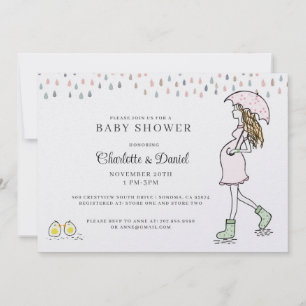 Invitation Fête de bébé pour future maman fantaisiste