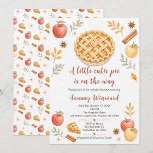 Invitation Fête de Bébé pour la Fête des Pommes en Automne