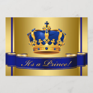 Invitation Fête de bébé pour le couronnement du prince en ble