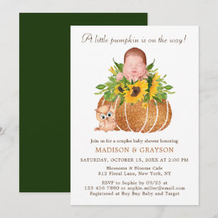 Invitation Fête de Bébé pour les Futurs Parents avec un Petit