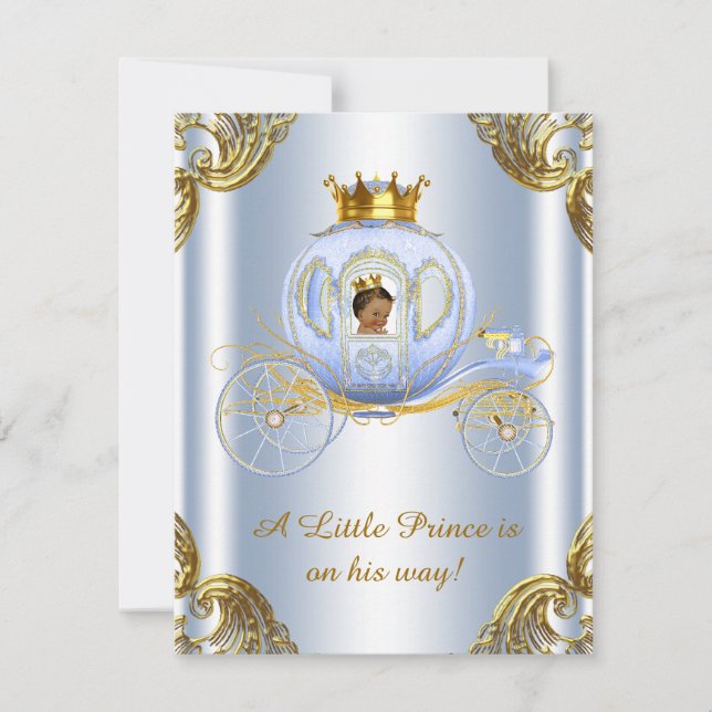 Invitation Fête de bébé Prince Ethnique Royal (Devant)