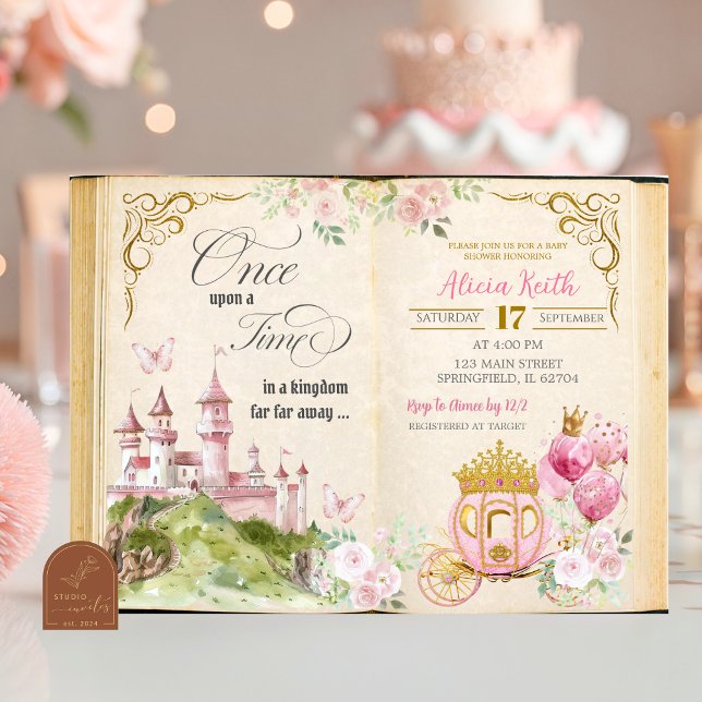 Invitation Fête de bébé princesse de conte de fées (Créateur téléchargé)