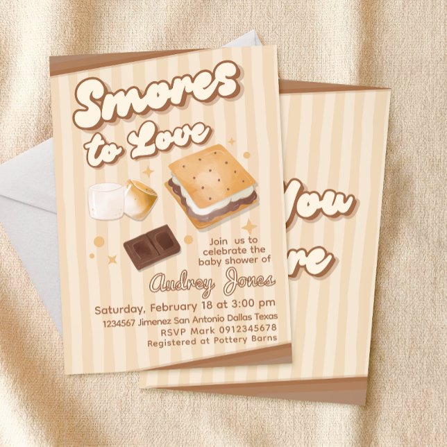 Invitation Fête de bébé S'more à aimer (Créateur téléchargé)