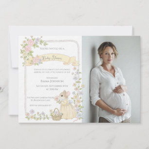 Invitation Fête de Bébé Souris Fantaisiste Fête de Bébé