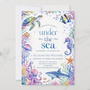 Invitation Fête de bébé Sous Les Mers Océan Animaux