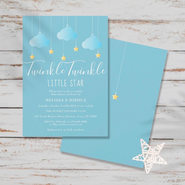 Invitation Fête de Bébé / Sprinkle Twinkle Twinkle Little Sta (Créateur téléchargé)