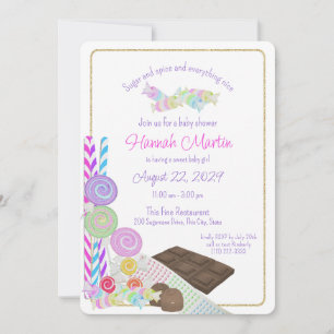 Invitation Fête de Bébé Sucrée et Épicée Sugar and Spice