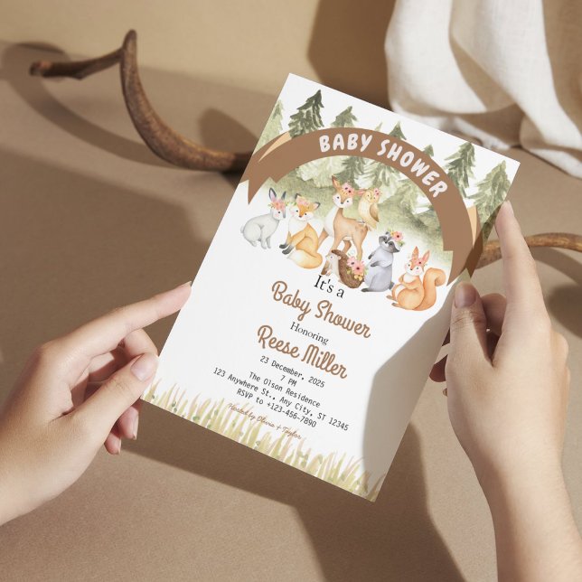 Invitation Fête de Bébé sur le thème de la Jungle Safari et d (Créateur téléchargé)