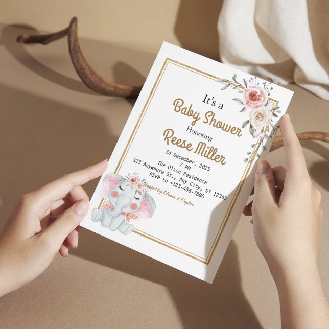 Invitation Fête de Bébé sur le thème de la Jungle Safari et d (Créateur téléchargé)