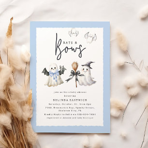 Invitation Fête de Bébé sur le thème d'Halloween avec Chauves