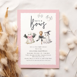 Invitation Fête de bébé sur le thème d'Halloween avec chauves