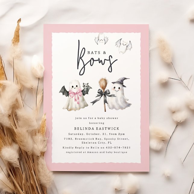 Invitation Fête de bébé sur le thème d'Halloween avec chauves (Créateur téléchargé)