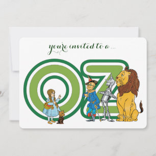 Invitation Fête de Bébé sur le thème du Magicien d'Oz Vintage