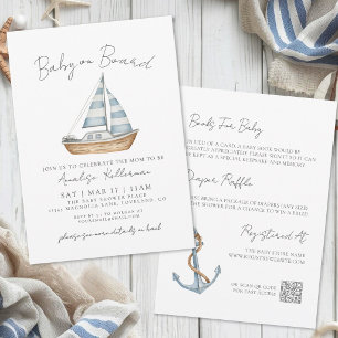 Invitation Fête de Bébé sur le Thème Marin Tout-en-un