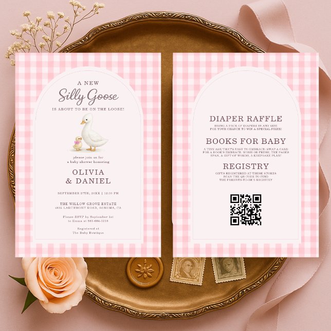 Invitation Fête de bébé thème Canard Rose pour couples Tout e (Créateur téléchargé)
