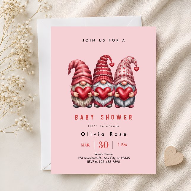 Invitation Fête de bébé Trois Gnome (Créateur téléchargé)