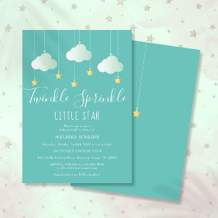 Invitation Fête de Bébé Twinkle Sprinkle Little Star