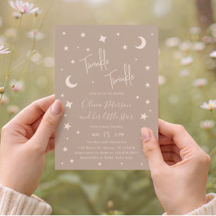 Invitation Fête de Bébé Twinkle Twinkle Little Star