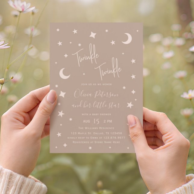 Invitation Fête de Bébé Twinkle Twinkle Little Star (Créateur téléchargé)