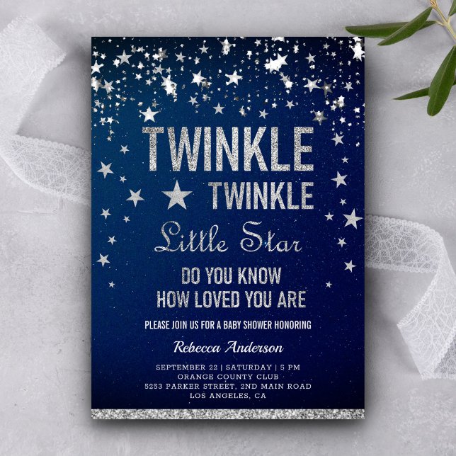 Invitation Fête de Bébé Twinkle Twinkle Little Star (Créateur téléchargé)