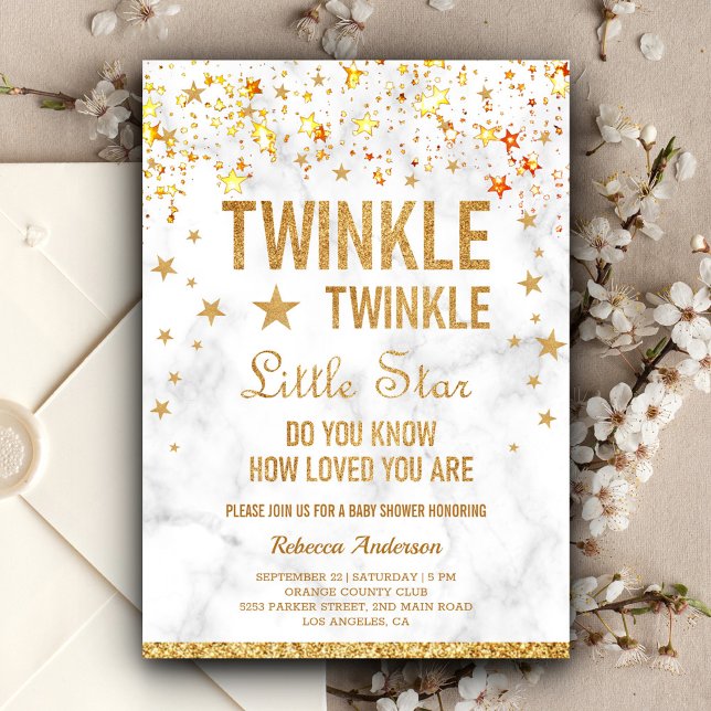 Invitation Fête de Bébé Twinkle Twinkle Little Star (Créateur téléchargé)