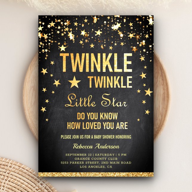 Invitation Fête de Bébé Twinkle Twinkle Little Star (Créateur téléchargé)