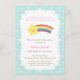 Invitation Fête de Bébé Twinkle Twinkle Little Star