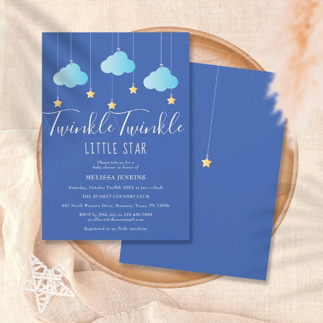 Invitation Fête de bébé Twinkle Twinkle Little Star / Baptême (Créateur téléchargé)